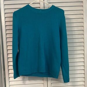White Stag Blue Crew Neck Sweater Classic Knit